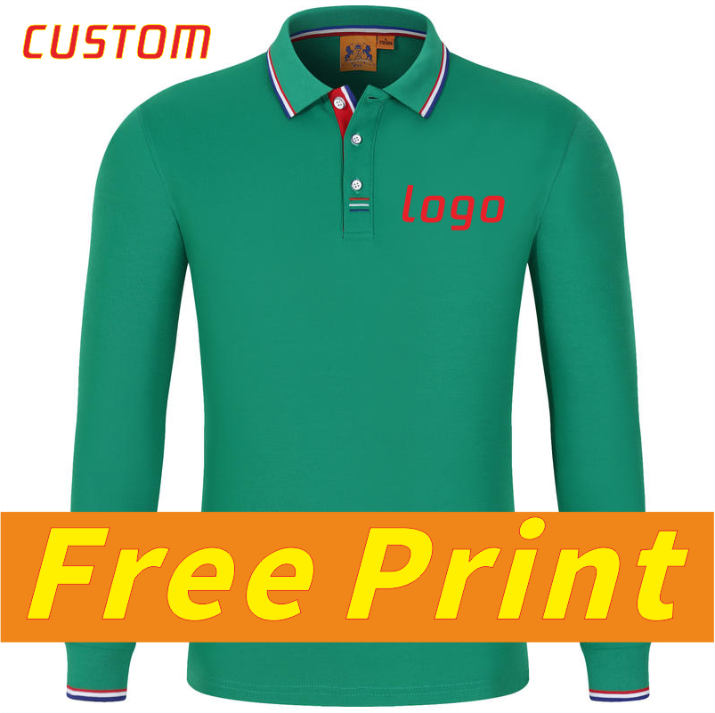 Polo Shirt Pique - Polo a Maniche Lunghe Autunnale Personalizzata