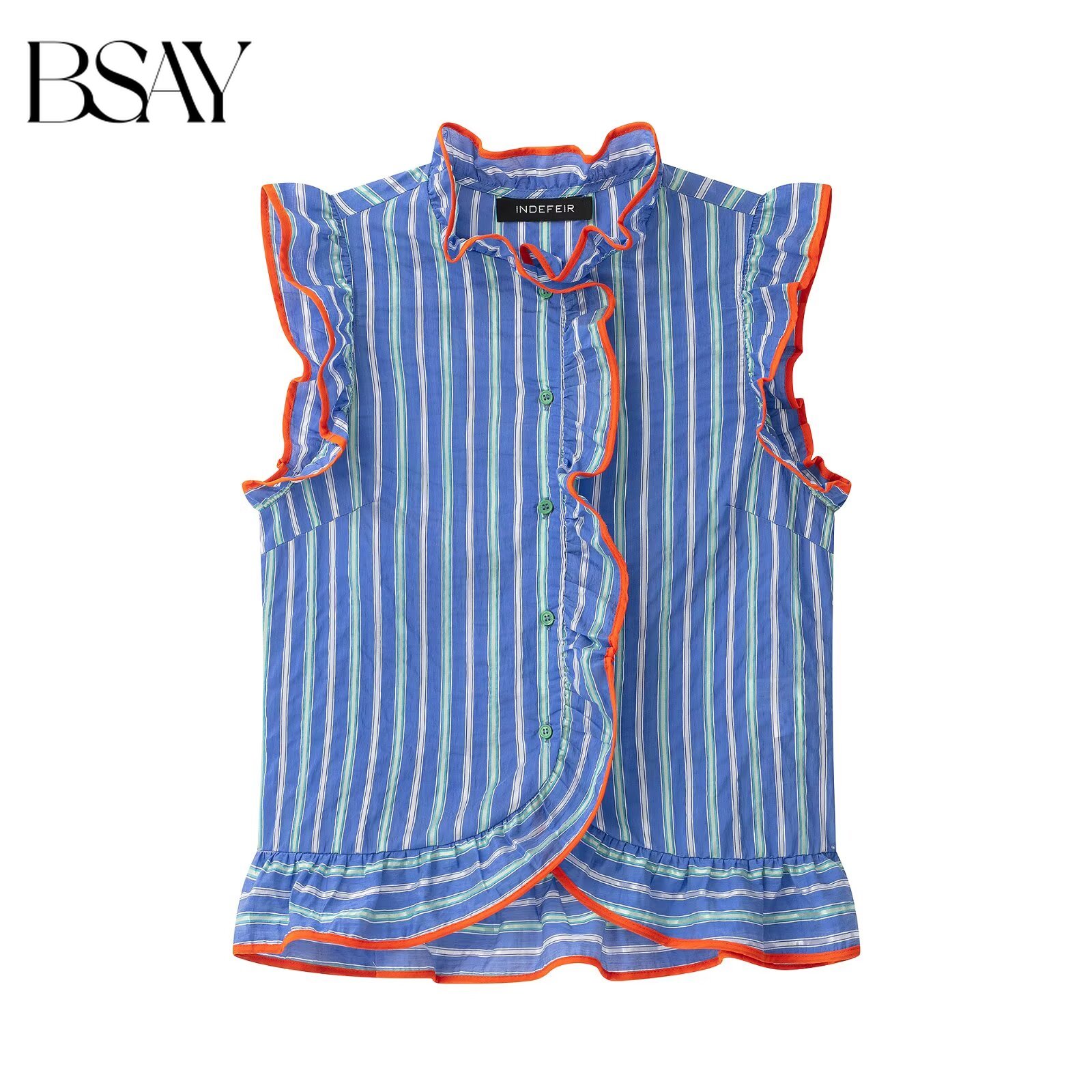 Shirt Camp Collar - BSAY Camicetta da donna senza maniche