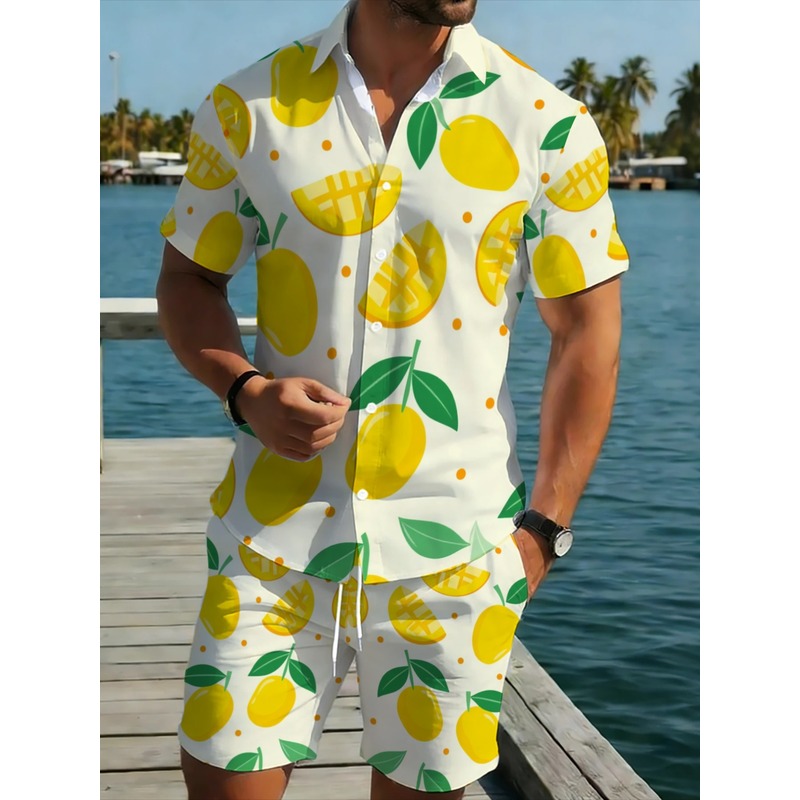 Completo da uomo in lino stamp - Short Linen Drawstring recensione e prezzo
