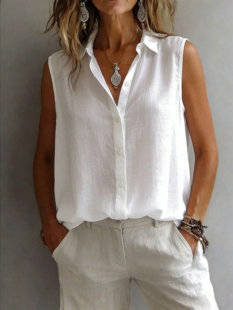 Camicia Senza Maniche con Coll - Shirt Camp Collar recensione e prezzo